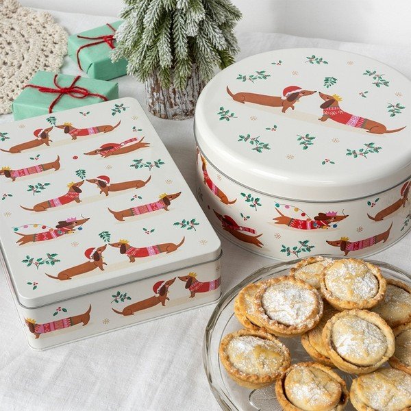 Кутия за храна Festive Sausage Dog – Rex London-image-3