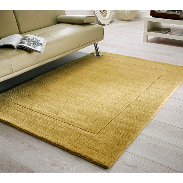 Жълт вълнен килим 230x160 cm Tuscany Siena - Flair Rugs-image-1