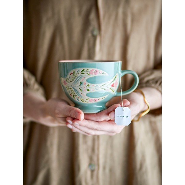 Зелени керамични чаши в комплект 4 бр. 400 ml Rosalynde – Bloomingville-image-4