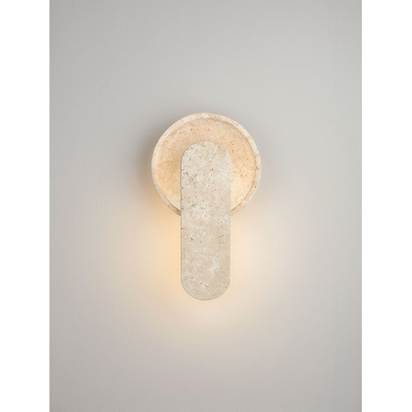Бежова каменна LED стенна лампа Mavis – Nova Luce-image-3