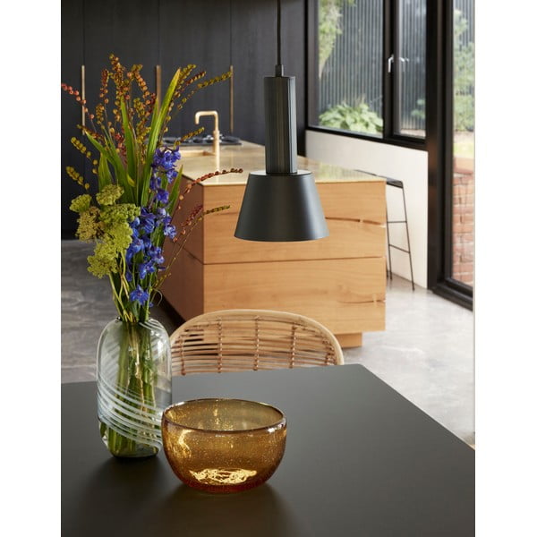 Ваза от сиво стъкло Lara, височина 28 cm - Hübsch-image-1