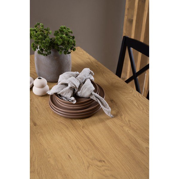 Трапезна маса с дъбов плот 80x120 cm Peru – Actona-image-3