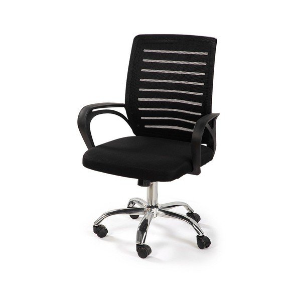 Черен тапициран офис стол Evon – Bonami Essentials