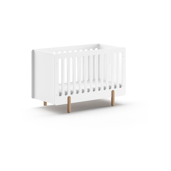 Бяло детско креватче от масивен бор 60x120 cm SMILE – Vipack-image-2