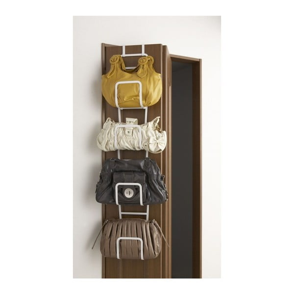 Бяла стойка за чанти със закачалка за врата и 4 куки Sapporo - YAMAZAKI-image-3