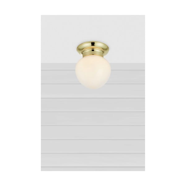 Бяло/месингово осветително тяло за таван със стъклен абажур Ronda – Markslöjd-image-1