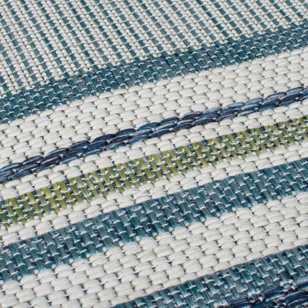 Килим за открито и закрито тюркоазен 200x290 cm Roma Stripe – Flair Rugs-image-3