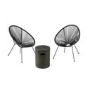 Комплект черни градински столове Avocado и маса, ø 35 cm Loris - Bonami Selection