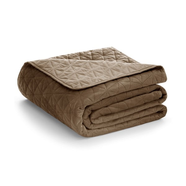 Светлокафяво капитонирано покривало за легло 240x260 cm Laila – Restilo