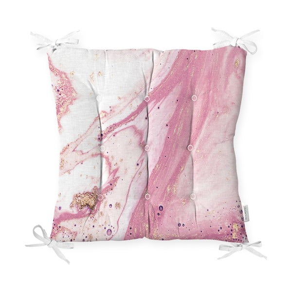 Възглавница за сядане от памучна смес Pinky Abstract, 40 x 40 cm - Minimalist Cushion Covers