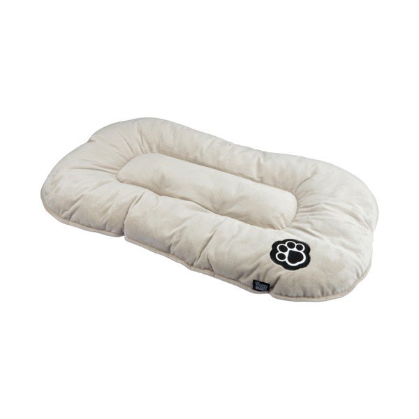 Бежово велурено легло за домашни любимци за куче 61x38 cm Flakes – Love Story