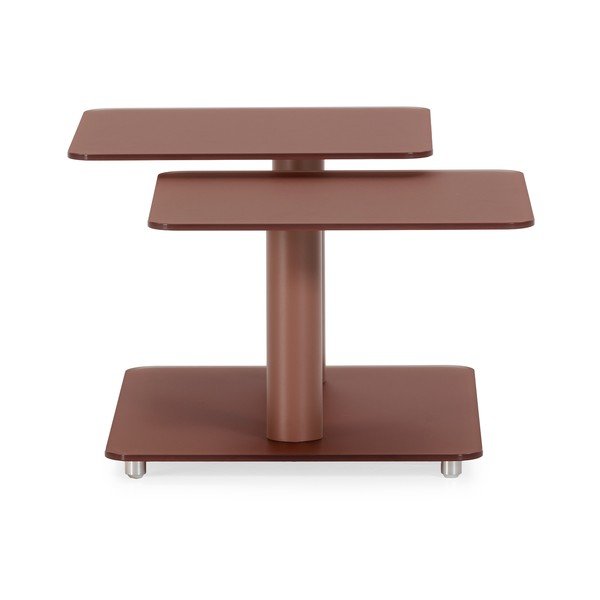 Теракотена стъклена масичка за кафе 54x115 cm Elvi – Marckeric-image-2