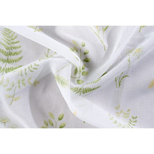 Бяло-зелена завеса 140x245 cm Caledonia – Mendola Fabrics-image-2