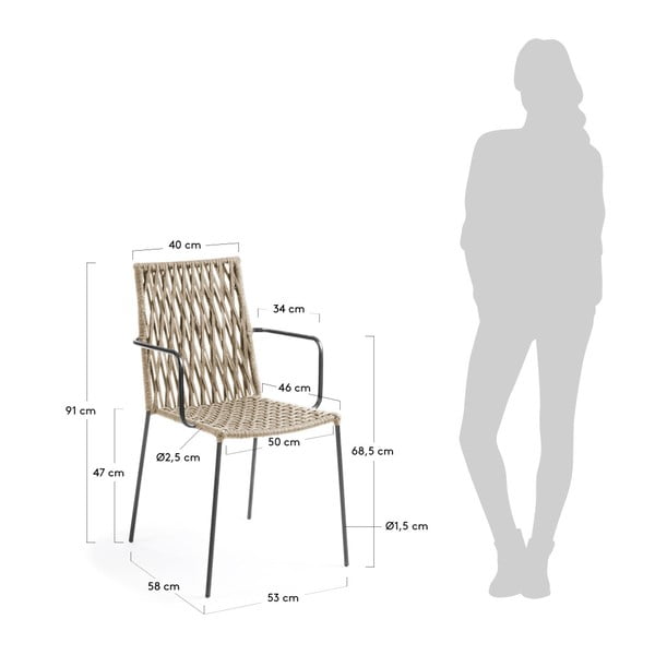 Sada 4 béžových židlí La Forma Bettie-image-4