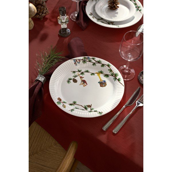Бяла порцеланова чиния с коледен мотив ø 27 cm Hammershøi Christmas – Kähler Design-image-3