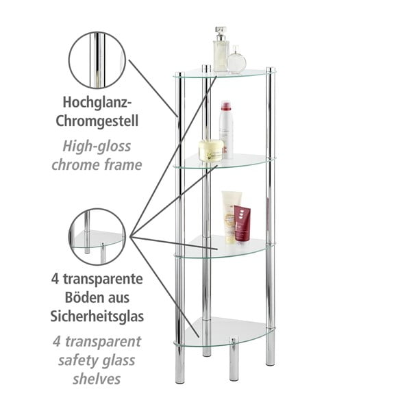Ъглов рафт с 4 отделения Ъглов Yago - Wenko-image-2