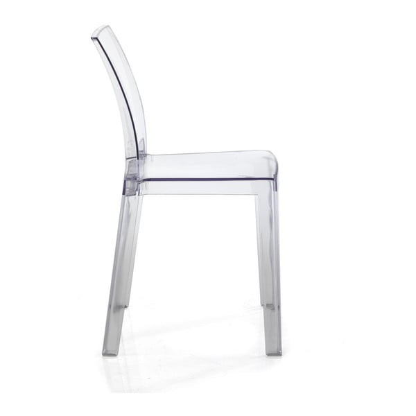 Комплект от 2 прозрачни пластмасови стола за хранене, подходящи за употреба на открито Mia - Tomasucci