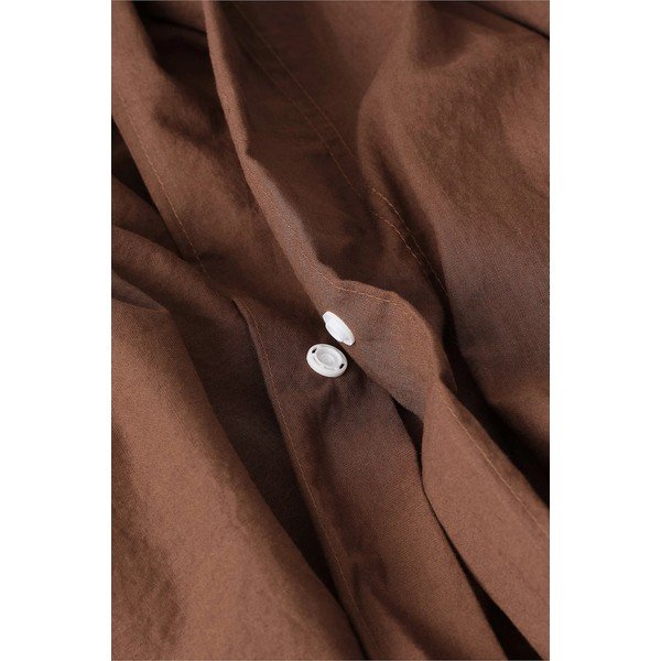Кафяво единично  спално бельо от органичен памук 150x200 cm Juliette – Ellos Home-image-3