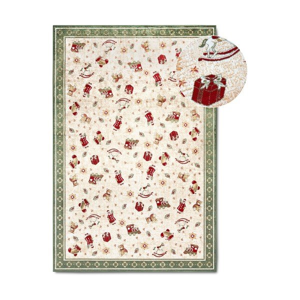 Зелен килим с коледен мотив със смес от памук 160x230 cm Toy's Delight Green Christmas – Villeroy&Boch