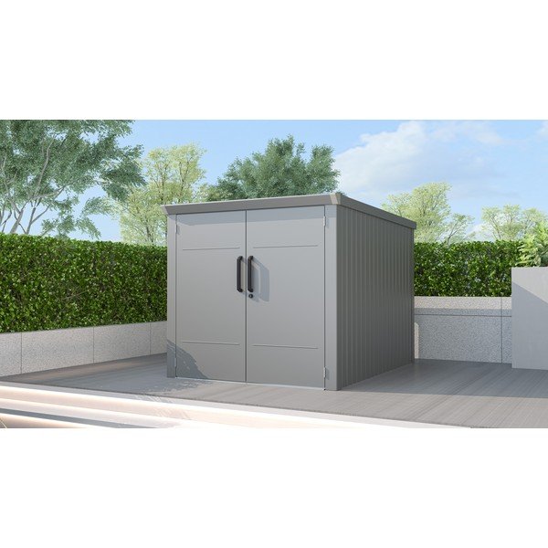 Сив градински шкаф Avocado B – Rojaplast-image-1