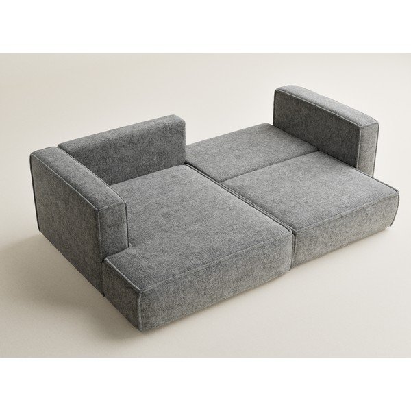 Сив шенилов сгъваем/с място за съхранение ъглов диван (ляв ъгъл) Velto – Maison de Rêve-image-3