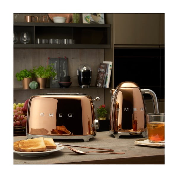 Тостер в цвят розово злато 50's Retro Style - SMEG-image-1