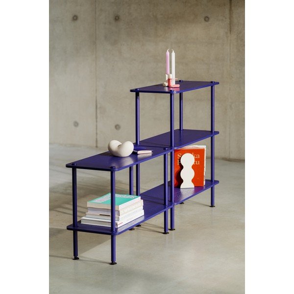 Син стелаж от декор от дъб  80x127x35 cm Teidi – noo.ma-image-2