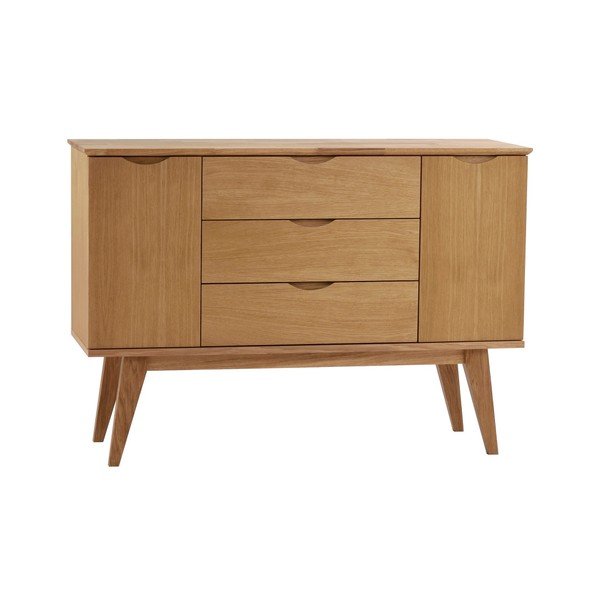 Скрин с чекмеджета в дъбов декор , дължина 122 cm Filippa - Rowico-image-1