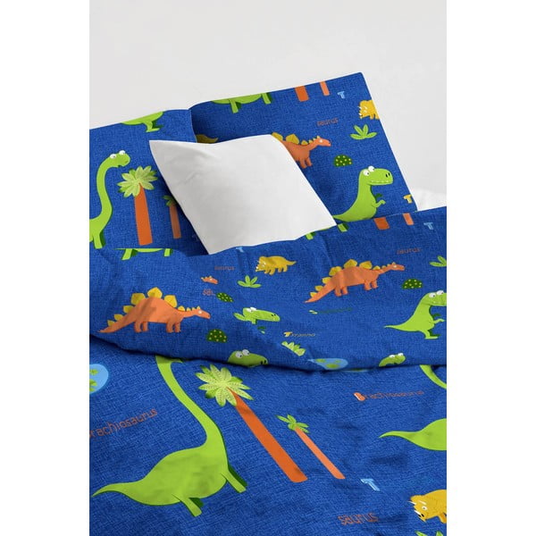 Синьо  единично  детско спално бельо 140x200 cm Dinolar – Mijolnir-image-2