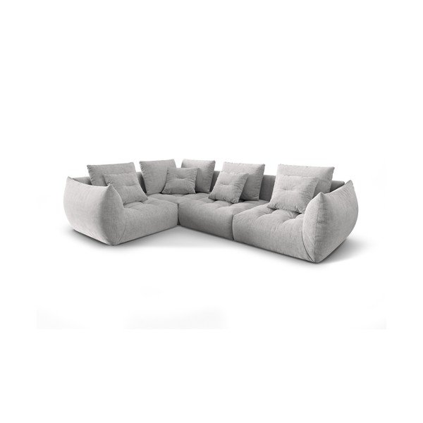 Светлосив ъглов диван (ляв ъгъл/L форма) Bloom – Micadoni Home-image-2