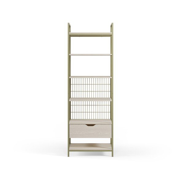Зелена стоманена библиотека 60x179,5x40 cm Amara – Marckeric-image-4
