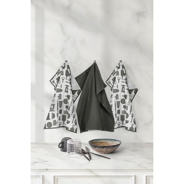 Кърпи в комплект от 3 кърпи от микрофибър 48x40 cm Essential - Tiseco Home Studio-image-1