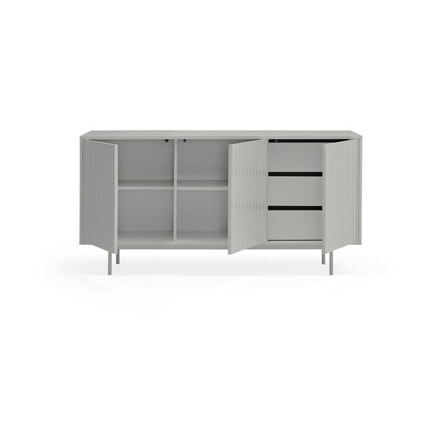 Сив нисък скрин 159x80 cm Sierra – Teulat-image-4