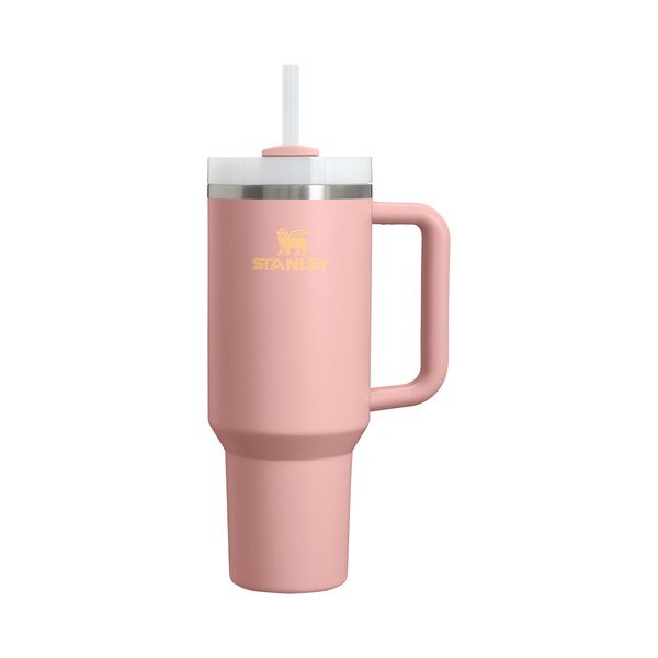 Прасковен  термос със сламка от неръждаема стомана 1,18 l Quencher H2.O FlowState™ Tumbler Peach Rose – Stanley