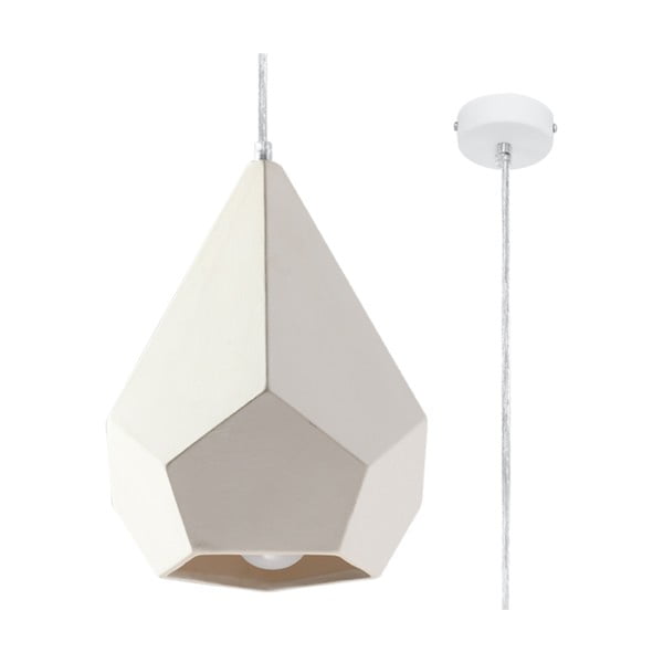 Бяла керамична висяща лампа Jammie - Nice Lamps
