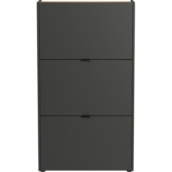 Антрацитна накланяща се стойка за обувки 71x127x22 cm Ameca – Germania-image-3