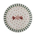 Бяла десертна глинена чиния с коледен мотив ø 16 cm Yule – Bloomingville