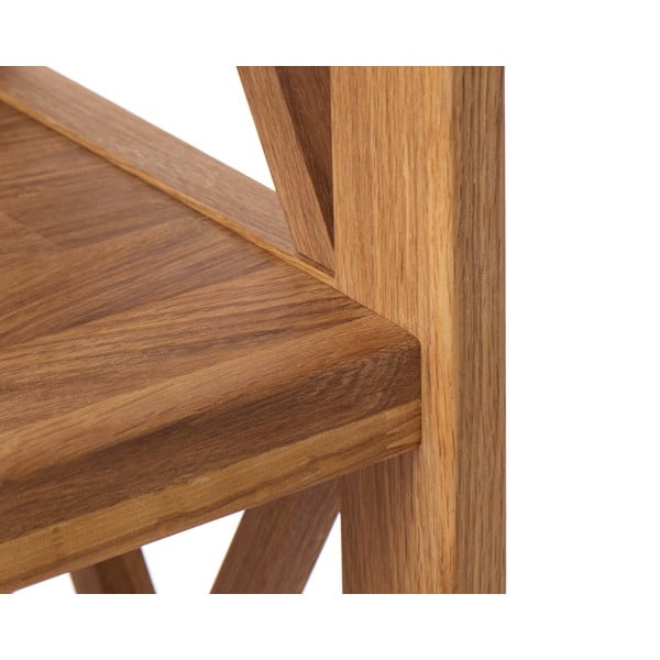 Стелаж от масивен дъб в естествен цвят 70x124 cm X-Shelf – Unique Furniture-image-3