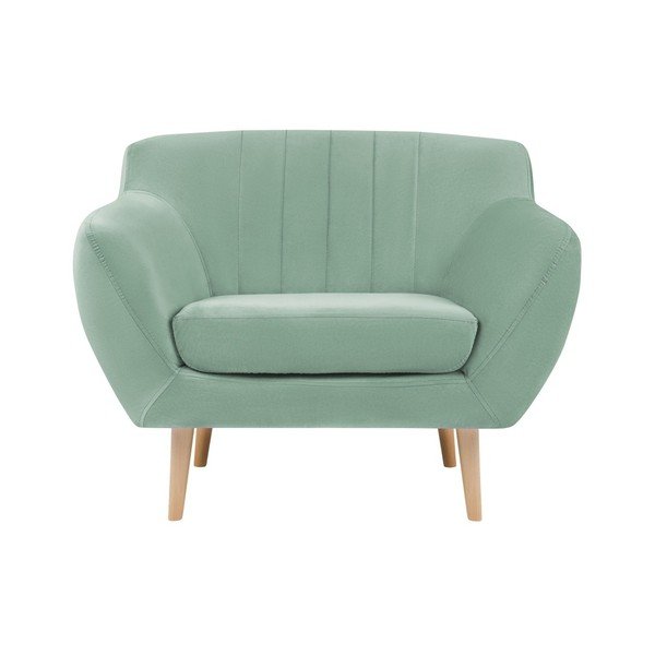 Кресло от ментовозелено кадифе Sardaigne - Mazzini Sofas