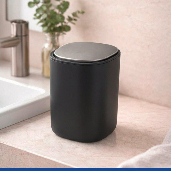 Черно пластмасово кошче за боклук 1,5 l Frini – Wenko-image-4