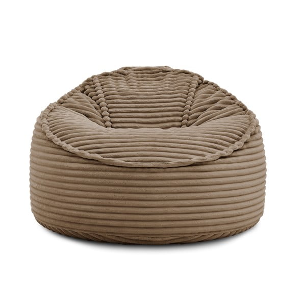 Кафяв пуф от рипсено кадифе Socrate – Bobochic Paris