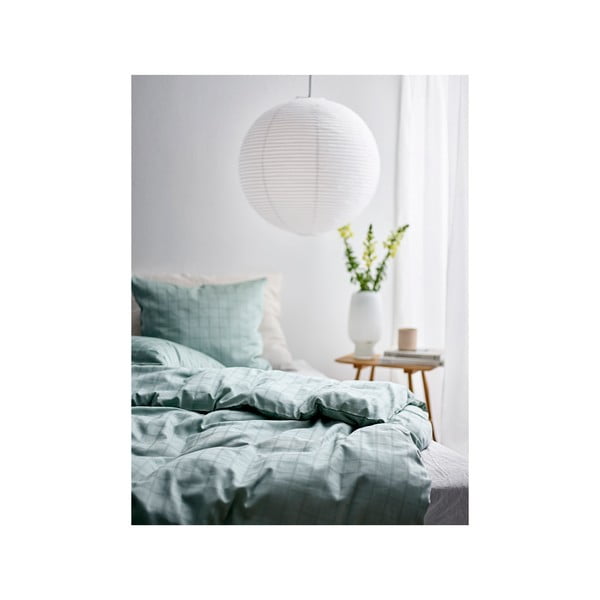 Светлозелено дамасково спално бельо за единично легло 140x200 cm Clear - Södahl-image-3