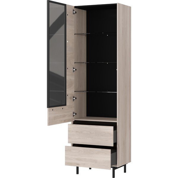 Витрина в дъбов декор 64x206 cm Cantoria - Germania-image-4