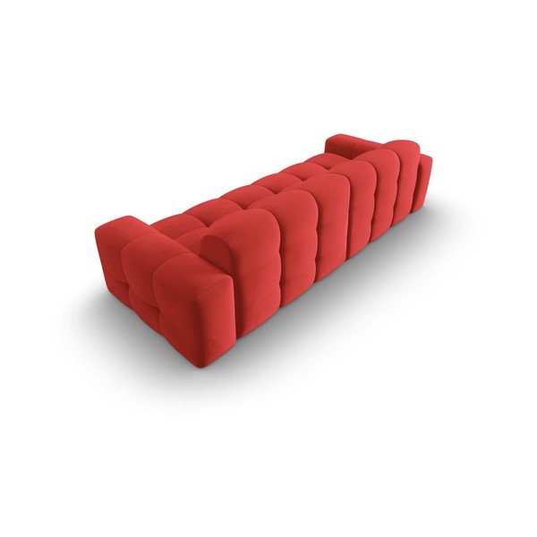 Червен кадифен диван 255 cm Kendal - Micadoni Home-image-4
