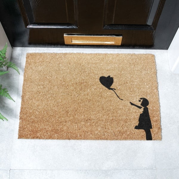 Изтривалка от кокосови влакна 40x60 cm Girl With a Ballon – Artsy Doormats-image-2