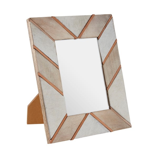 Бяла и бежова дървена рамка 22x28 cm Bowerbird - Premier Housewares