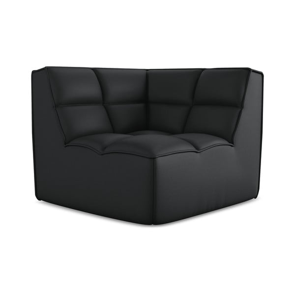 Черен модул за диван от изкуствена кожа Kalai – Makamii-image-2