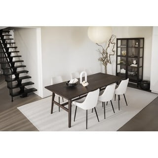 Тъмнокафява трапезна маса от декор от дъб  100x220 cm Plainfield – Rowico