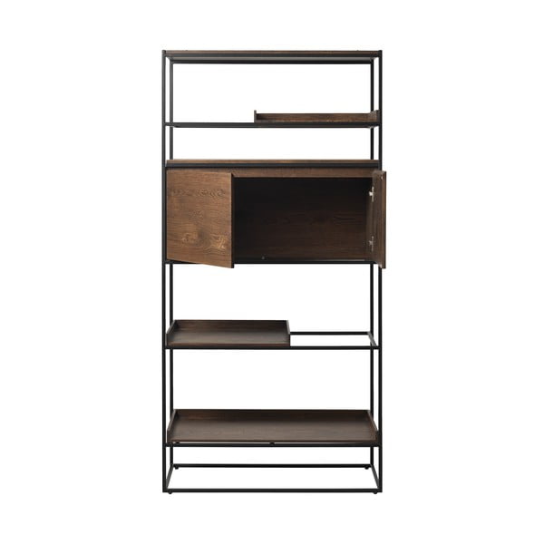 Черна етажерка в дъб 90x180 cm Rivoli - Unique Furniture-image-2