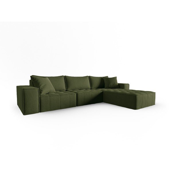 Зелен ъглов диван (десен ъгъл) Mike - Micadoni Home-image-2